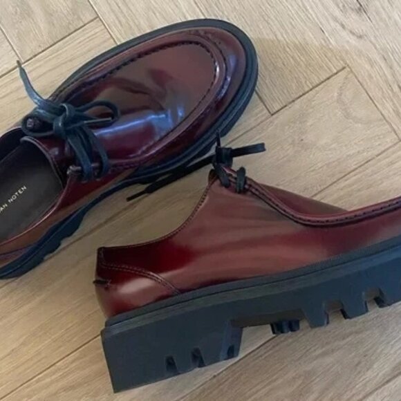 Dries Van Noten NEW! US sz. 6 - 8.75" insole Leather Platform Derby Loafer - Picture 8 of 9